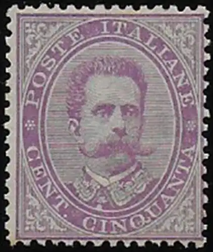 1879 Italia Umberto I 50c. violetto MNH Sassone n. 42