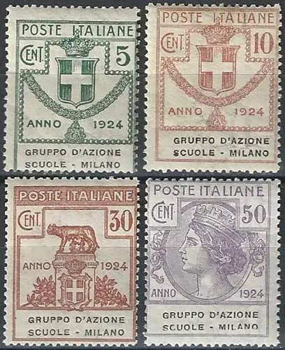 1924 Italia Parastatali Scuole Milano 4v. mc MNH Sassone n. 38/41