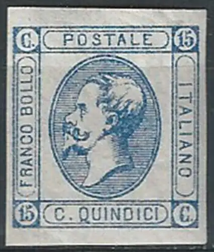 1863 Italia VE II 15c. Matraire I tipo MNH Sassone n. 12