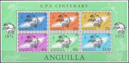 1974 Anguilla UPU MS MNH SG n. MS 194