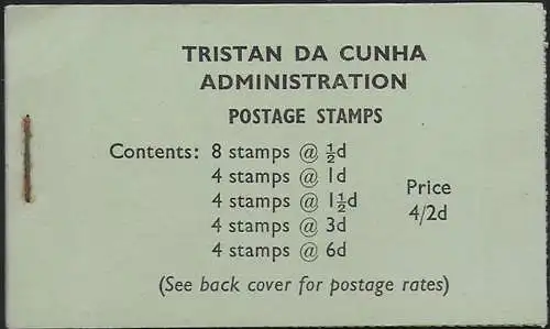 1965 Tristan da Cunha stamp booklet MNH SG n. SB4