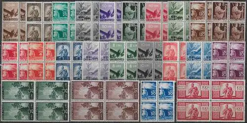 1945-48 Italia Democratica bl4 MNH Sass n. 543/65