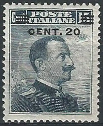 1916 Egeo Rodi 20c. su 15c. bc MNH Sassone n. 8