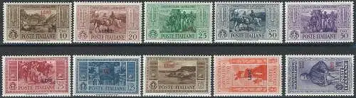 1932 Egeo Lero Garibaldi 10v. MNH Sassone n. 17/26