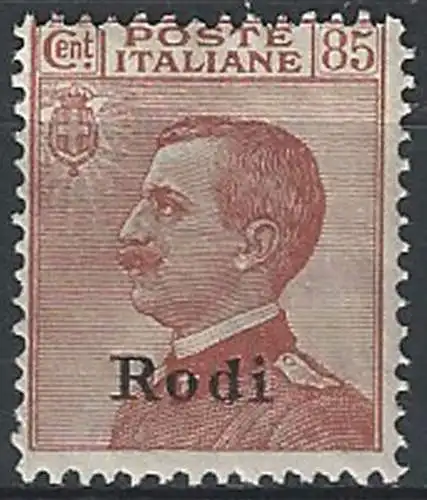 1922-23 Egeo Rodi 85c. MNH Sassone n. 13