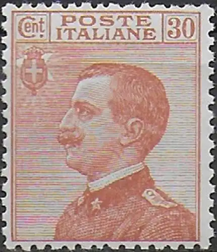 1922 Italia VE III 30c. orange brown MNH Sassone n. 127