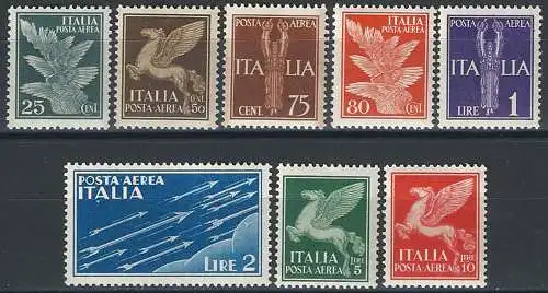 1930-32 Italia airmail 8v. MNH Sassone n. 10/17