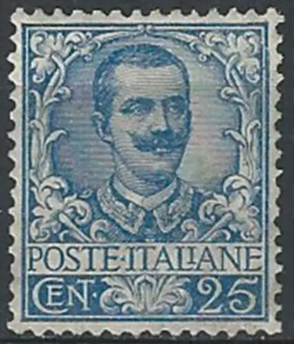 1901 Italia VE III 25c. light blue sup MNH Sassone n. 73