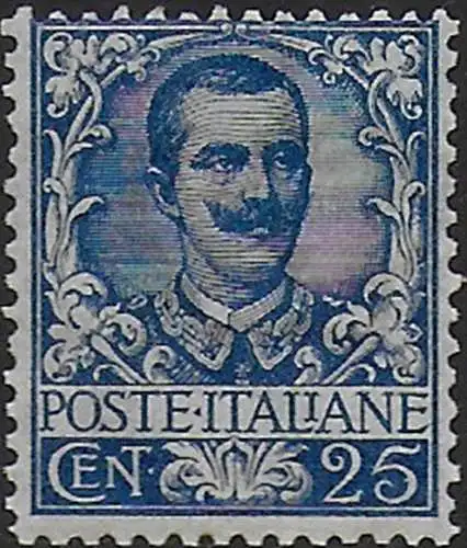 1901 Italia VE III 25c. blue MNH Sassone n. 73