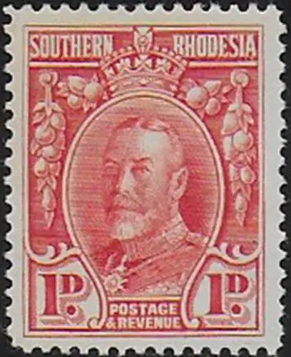 1935 Southern Rhodesia George V 1d. MNH SG n. 16b