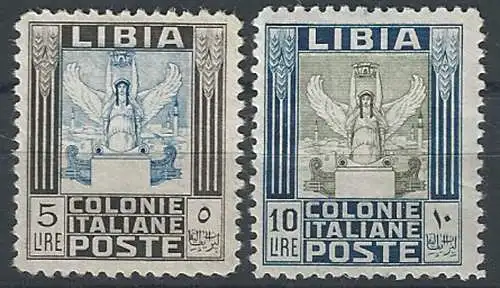 1937 Libia Vittoria alata 2v. MNH Sassone n. 144/45