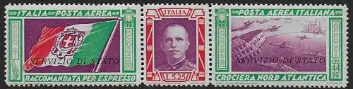 1933 Italia Servizio di Stato trittico MNH Sassone n. 1