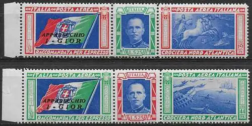 1933 Italia Crociera I-GIOR MNH Sassone A n. 51G/52G