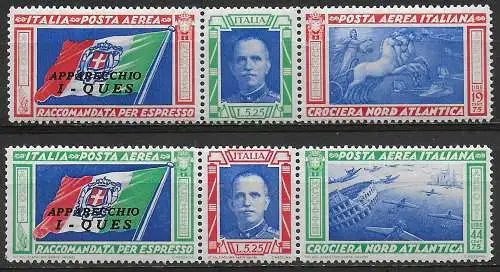 1933 Italia Crociera I-QUES MNH Sassone A n. 51O/52O