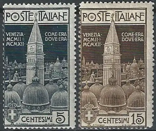 1912 Italia San Marco mc MNH Sassone n. 97/98