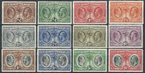 1932 Cayman Islands George V 12v. MNH SG n. 84/95