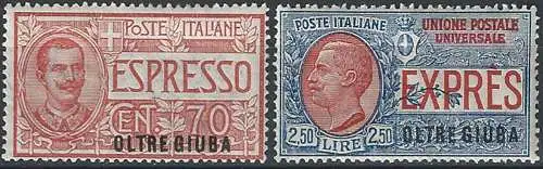 1926 Oltre Giuba Espressi 2v. bc. MNH Sassone n. 1/2