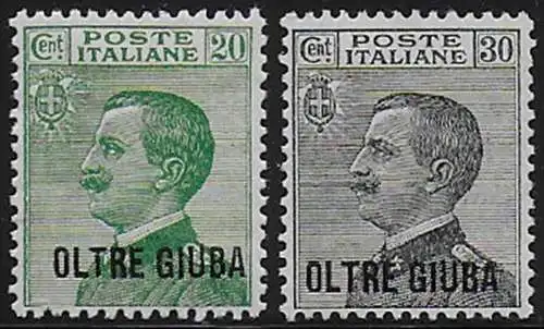 1925 Oltre Giuba 2v. bc. MNH Sassone n. 16/17