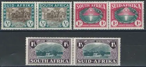 1939 South Africa George VI 3v. MH SG. n. 82/84