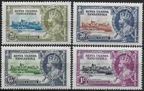 1935 Kenia Uganda Tanganyika Silver Jubilee 4v. MNH SG n. 124/27