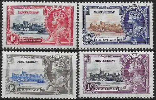 1935 Montserrat Silver Jubilee 4v. MNH SG n. 94/97