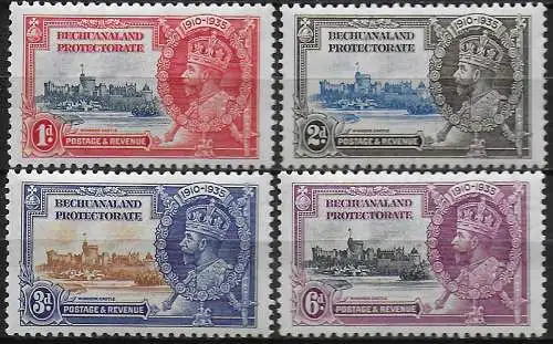 1935 Bechuanaland Silver Jubilee 4v. MNH SG. n. 111/14