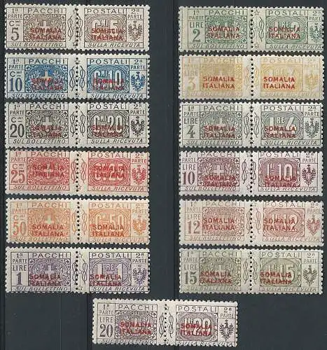 1926 Somalia Pacchi 13v. MNH Sassone n. 30/42