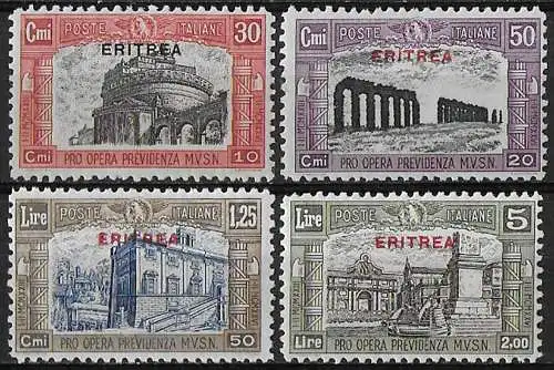 1929 Eritrea Milizia II 4v. MNH Sassone 138/41