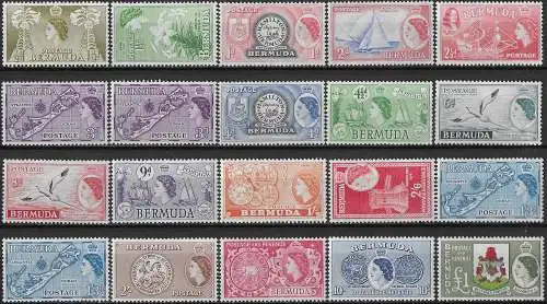 1953-62 Bermuda Elizabeth II 20v. MNH SG n. 135/50