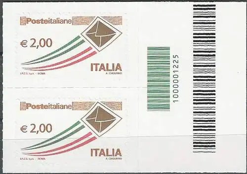 2009 Italia Lettera euro 2,00+codice a barre MNH Unif. 3157cb