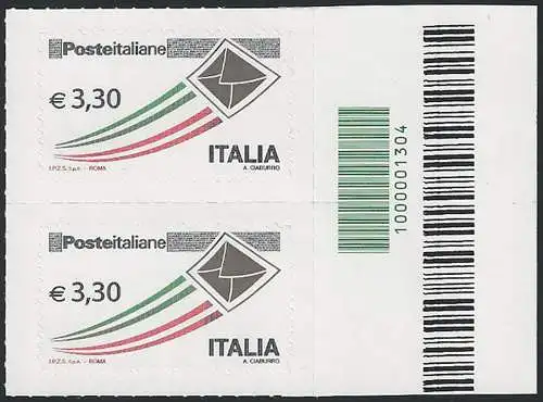 2009 Italia Lettera euro 3,30+codice a barre MNH Unif. 3199cb