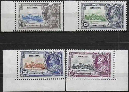 1935 Nigeria Silver Jubilee 4v. bf MNH SG n. 30/33