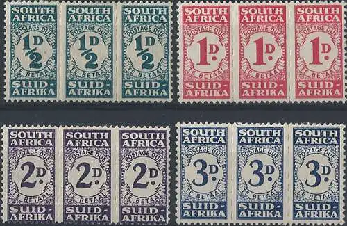 1943 South Africa segnatasse 4v. MH SG. n. D30/33