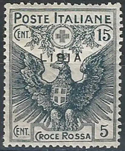 1915 Libia Croce Rossa 1v. MNH Sassone n. 14a