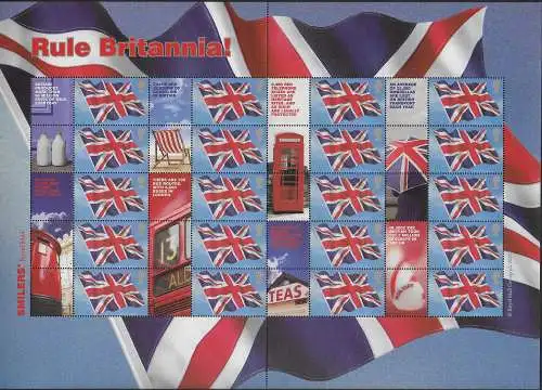 2004 Gran Bretagna Union Jack MNH Unif n. MS 20