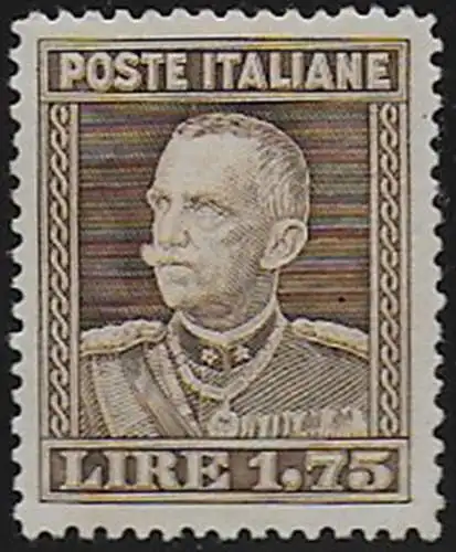 1929 Italia VE III Lire 1,75 perf. 13 3⁄4 MNH Sassone n. 242