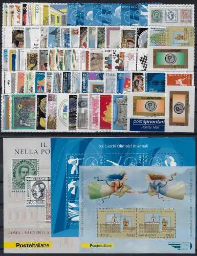 2006 Italia annata completa 78v. + 2MS MNH