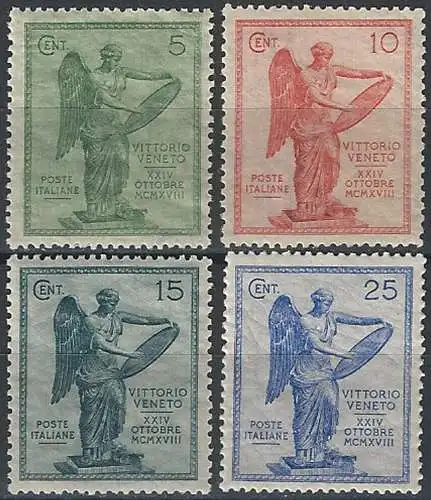 1921 Italia Vittoria 4v. bc MNH Sassone n. 119/22