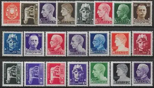 1929 Italia Imperiale 22v. MNH Sassone n. 242A/61