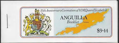 1978 Anguilla 25th Coronation 4v. MNH SG n. 320/23 booklet