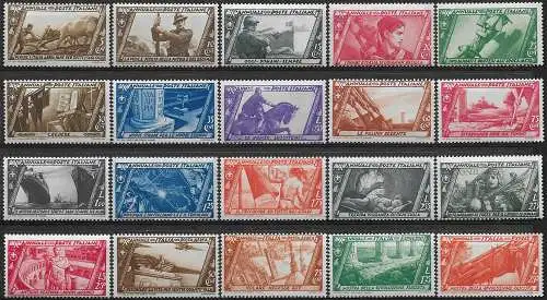 1932 Italia X Marcia su Roma 20v. mc MNH Sassone n. 325/40+A+E