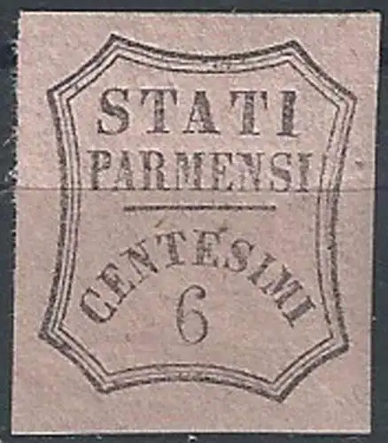 1857 Parma Newspapers 6c. light pink MNH Sassone n. 1A