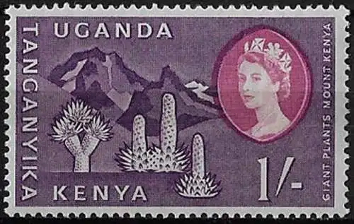 1962 Kenya Uganda Tanganyika 1s. blackish lilac MNH SG n. 192a