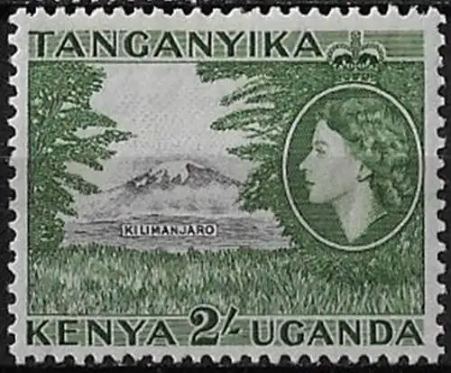 1956 Kenya Uganda Tanganyika 2s. bronze-green MNH SG n. 177a