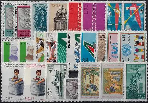 1971 Italia complete year 24v. + 1v. airmail MNH