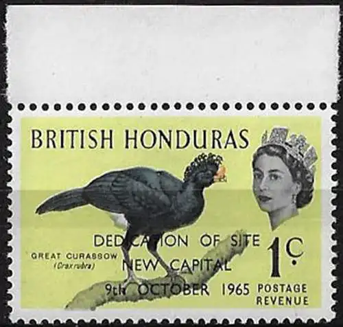 1966 British Honduras New Capital 1c. Wmk variety MNH SG n. 230w