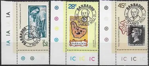 1979 Barbados First Settlement 3v. MNH SG n. 617/19