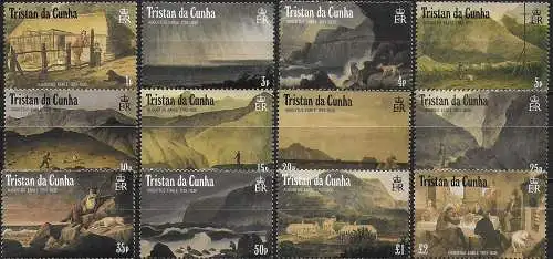 1988 Tristan da Cunha Augustus Earle 12v. MNH YeT n. 436/47