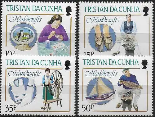 1988 Tristan da Cunha Local handicrafts 4v. MNH YeT n. 424/27