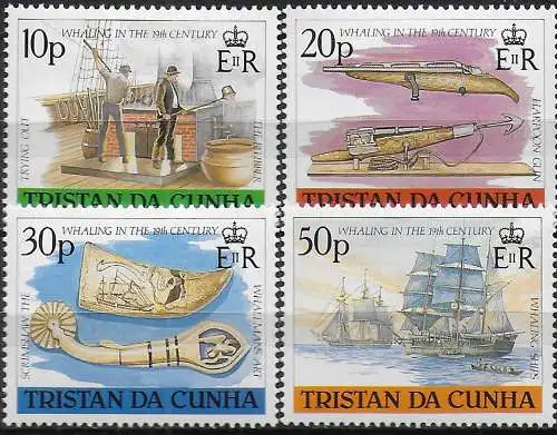 1988 Tristan da Cunha Whaling 4v. MNH YeT n. 428/31